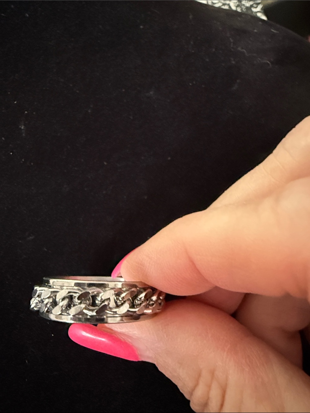 NWT Men’s Size 11 Stainless Steel Silver Chain Link Ring
